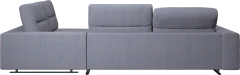 Hampton corner sofa with adjustable back and storage on right side