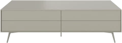 Fermo media unit with drop down door and drawer