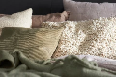 Bouclé heavy cushion
