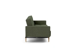 Splitback Styletto Sofa Bed Light Wood With Arms