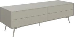 Fermo media unit with drop down door and drawer