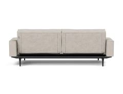 Splitback Styletto Sofa Bed Black Wood With Arms