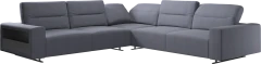 Hampton corner sofa with adjustable back and storage on left side