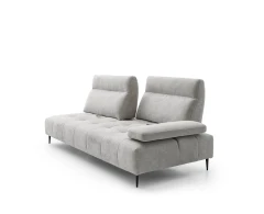 Joplin — Quilted modular sofa with adjustable headrests and armrests, and sliding backrests