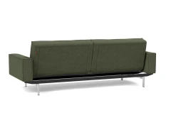 Splitback Chrome Sofa Bed With Arms