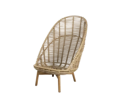 Hive highback chair w/teak legs