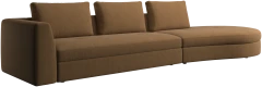 Bergamo sofa with round lounging unit,right