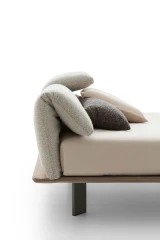 Logan — Bed with a foldable and adjustable headboard.
