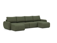 Norum Sofa Bed U-shape With Curve Arms