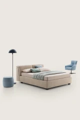 Apollo — Bed with an adjustable headrest in 7 positions and a side storage compartment.