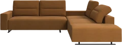 Hampton corner sofa with adjustable back and storage on left side