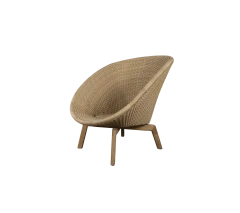 Peacock lounge chair w/teak legs