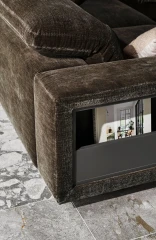 Hampton footstool with storage left and right sides