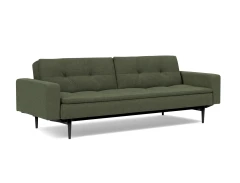 Dublexo Styletto Sofa Bed Black Wood With Arms