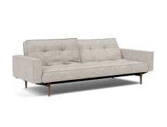 Splitback Styletto Sofa Bed Dark Wood With Arms