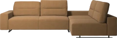 Hampton corner sofa with adjustable back and storage on right side