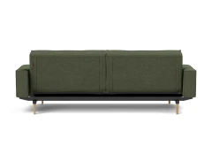 Splitback Styletto Sofa Bed Light Wood With Arms