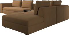 Bergamo corner sofa with lounging unit and footstool w/storage