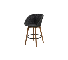 Peacock bar chair w/teak legs