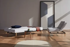 Splitback Styletto Sofa Bed Light Wood