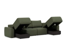 Norum Sofa Bed U-shape With Chunky Arms