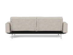 Splitback Chrome Sofa Bed With Arms