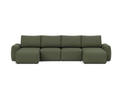 Norum Sofa Bed U-shape With Chunky Arms