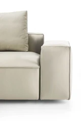 Adam — Modern sofa with square shapes and customisable backrests