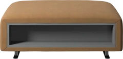 Hampton footstool with storage left and right sides