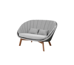 Peacock 2-seater sofa w/teak legs
