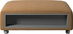 Hampton footstool on wheels with storage left and right sides