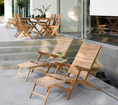 Flip deck chair