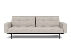Splitback Styletto Sofa Bed Black Wood With Arms