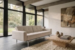 Dublexo Chrome Sofa Bed With Arms