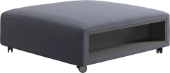 Hampton footstool on wheels with storage left and right sides