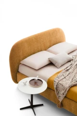 Wheel — Bed with a round headboard and futuristic design