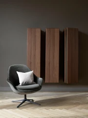 Lugano wall system with drop down doors