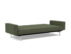 Splitback Chrome Sofa Bed With Arms