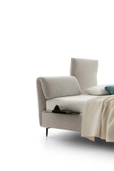 Klizia — Bed with a foldable and adjustable headboard and customizable bed frame.