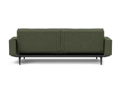 Splitback Styletto Sofa Bed Black Wood With Arms