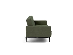Splitback Styletto Sofa Bed Black Wood With Arms