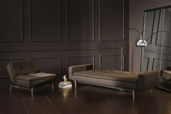 Dublexo Styletto Sofa Bed Light Wood With Arms