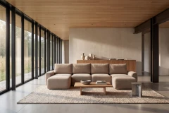 Norum Sofa Bed U-shape With Chunky Arms