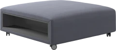 Hampton footstool on wheels with storage left and right sides
