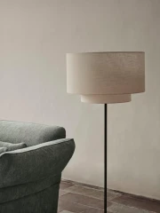 Drum floor lamp marble/metal