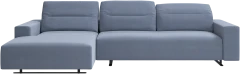 Hampton sofa with adjustable back and resting unit left side