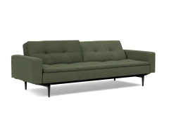 Dublexo Styletto Sofa Bed Black Wood With Arms