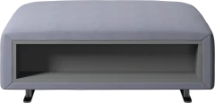 Hampton footstool with storage left and right sides