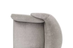 Wrap — Futuristic armchair available with a fixed or swivel base, featuring sleek and modern lines.