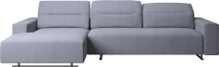 Hampton sofa with adjustable back and resting unit left side